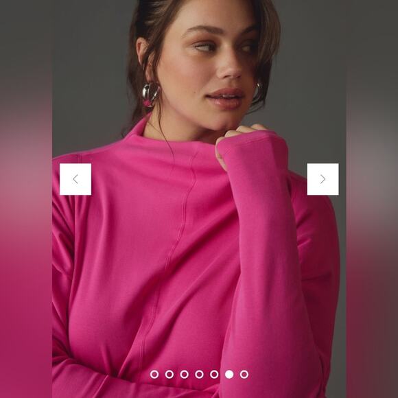 Daily Practice Anthropologie Long Sleeve Mock Neck Knit Mini Dress Pink Medium - Picture 11 of 13